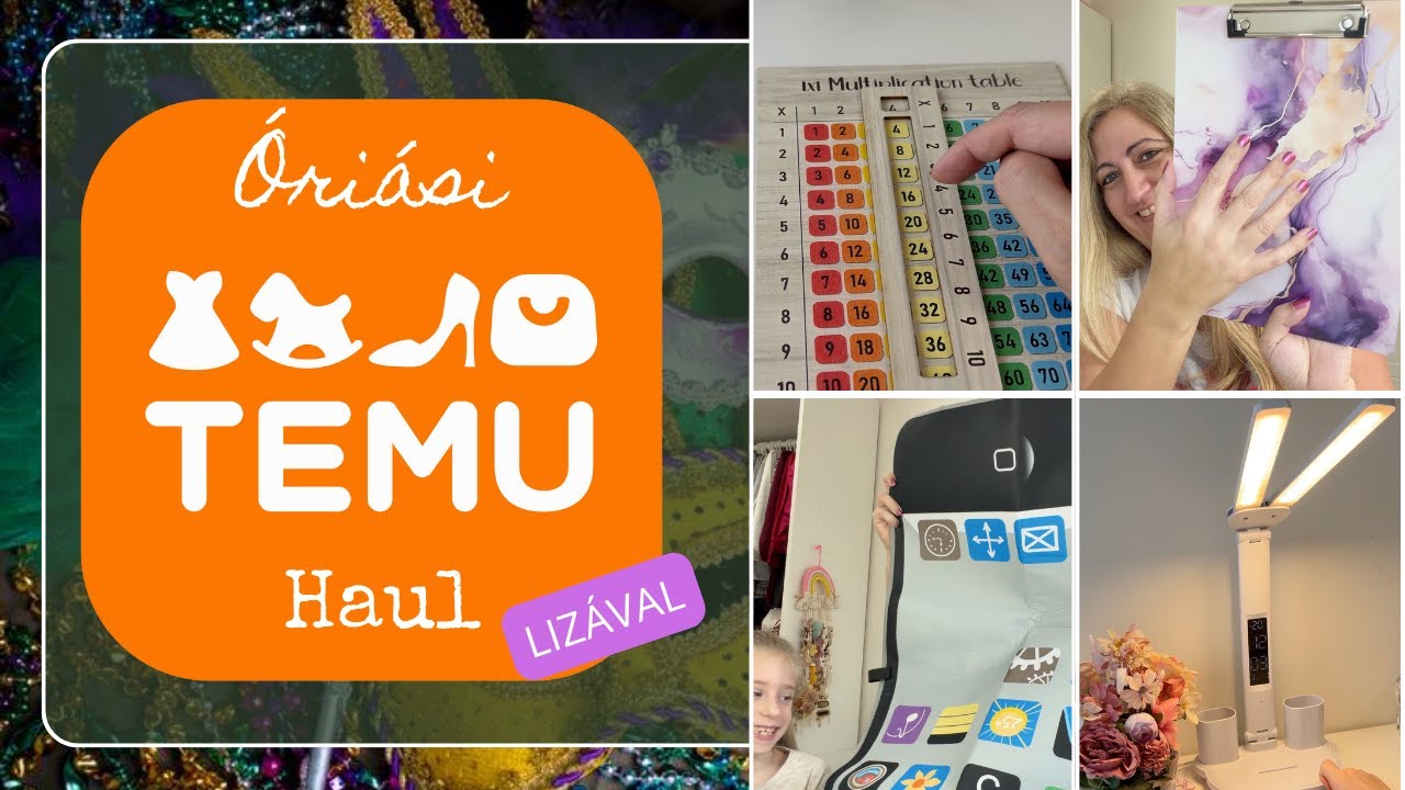 🛍️ ÓRIÁSI TEMU HAUL 🤩  – IRODASZEREK - FARSANGI JELMEZEK 🥳