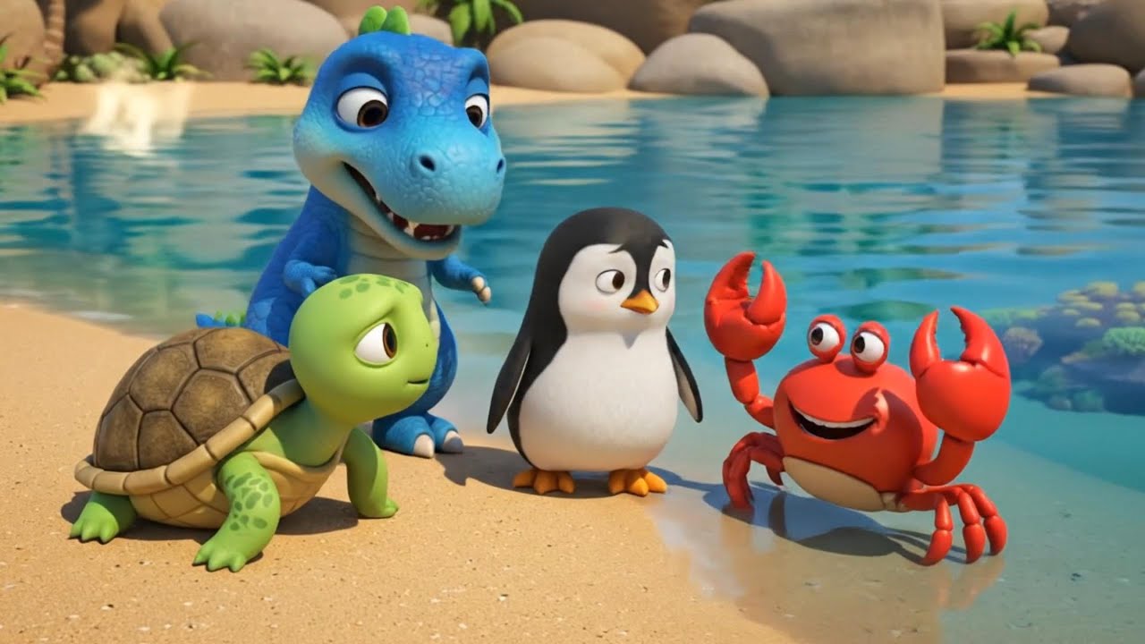 Dino, Tiny, and Crab: A Penguin Lost in the Desert? The Most Heartwarming Rescue!