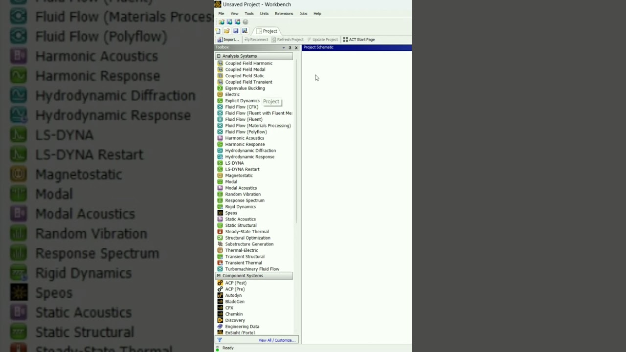 Recovering the Toolbox in ANSYS Workbench