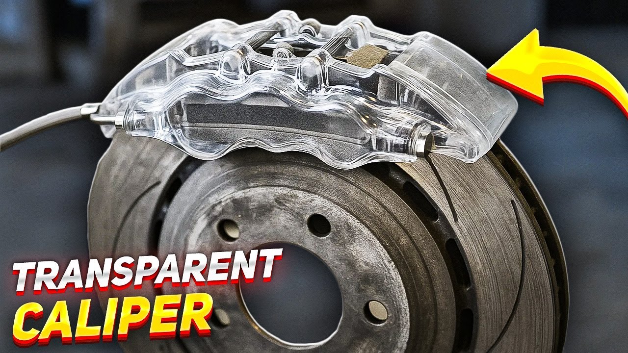 We make a transparent brake caliper (look inside while bleeding it)