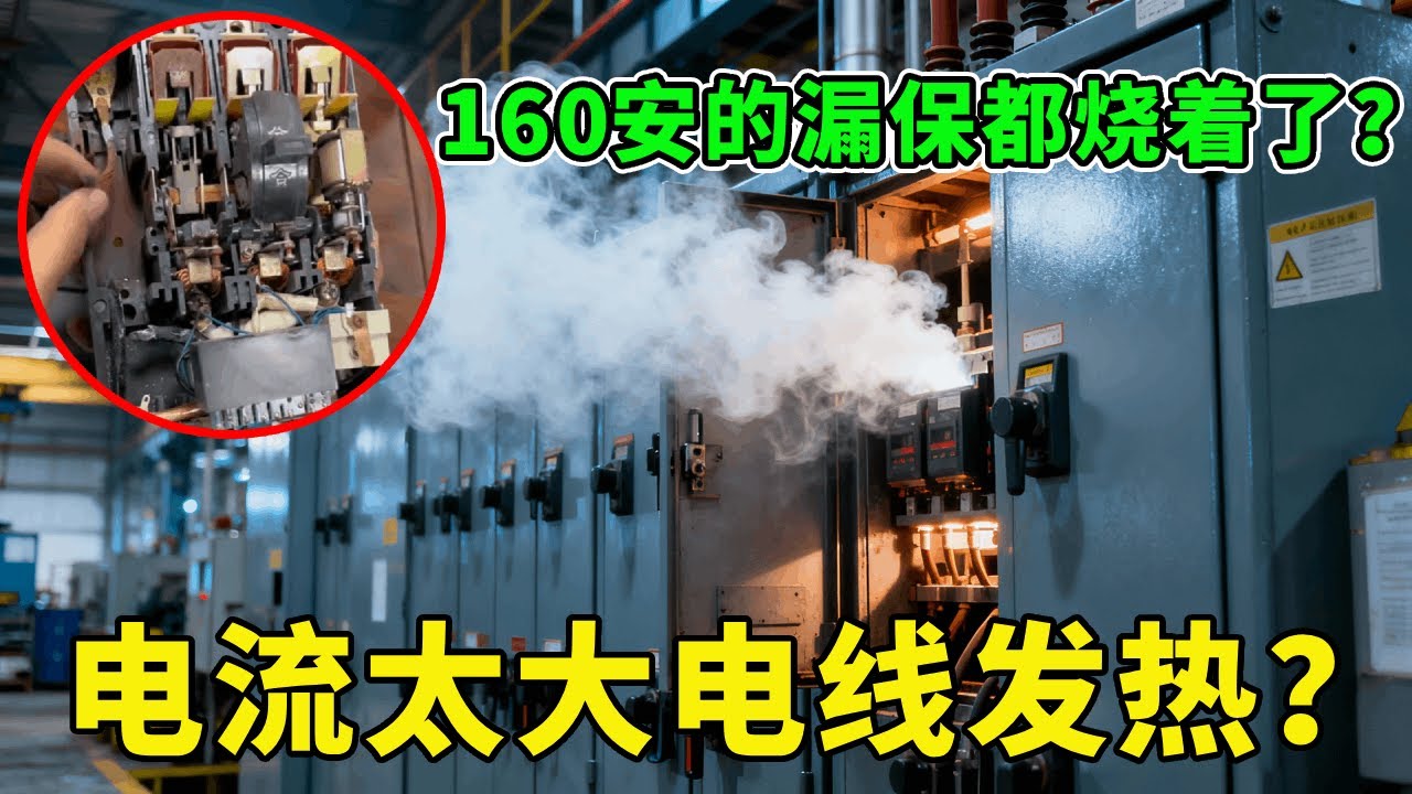 客户说电流太大零线发热？排查发现没那么简单。160安的漏保都烧着了！【城阳电工电路】