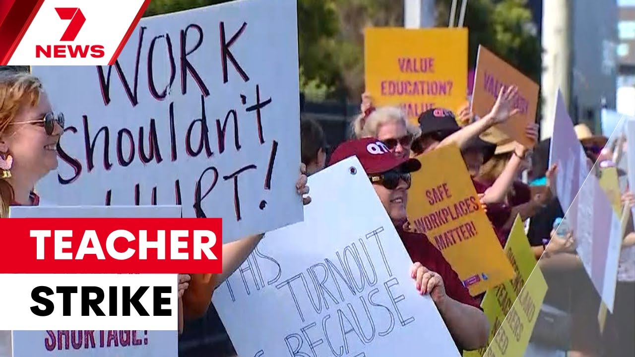 Queensland teachers vow to strike again | 7NEWS