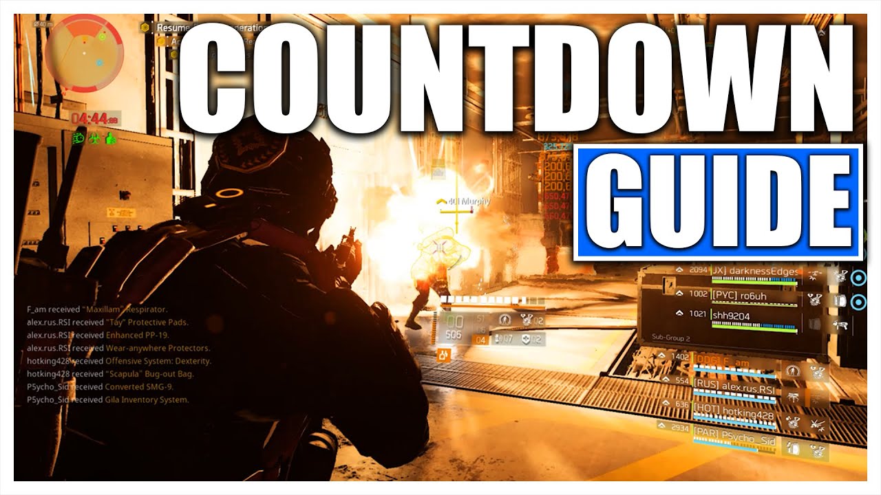 Full Countdown Guide! T.U.15 Season 9 The Division 2!