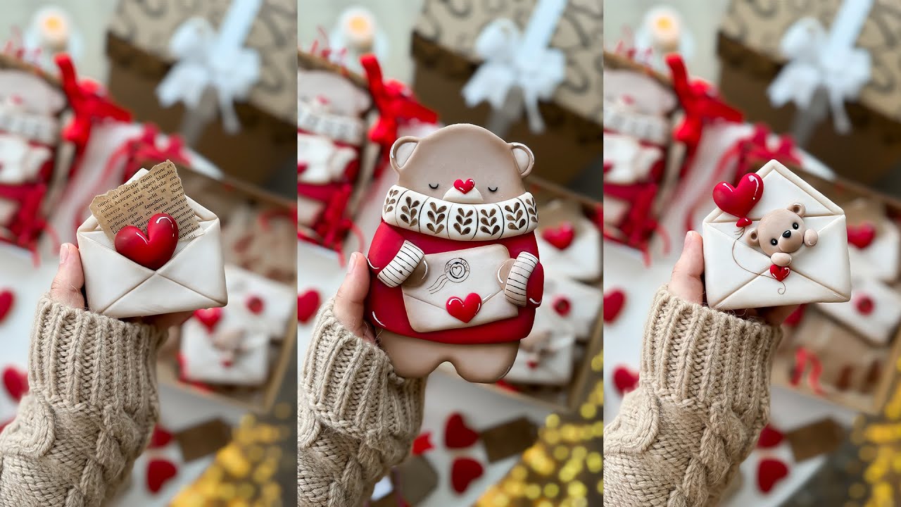 آموزش تزیین کوکی با فوندانت تم ولنتاین | How to decorate #Valentine's Day cookies with #fondant