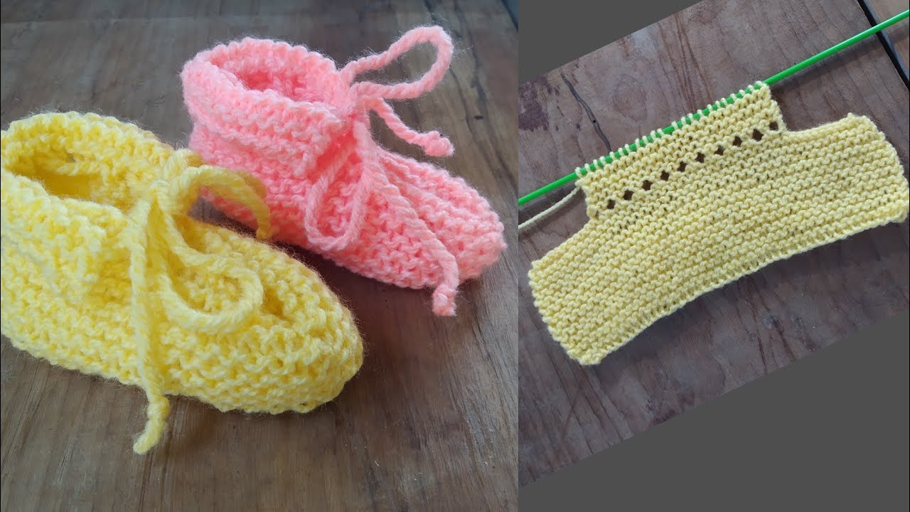 Sapatinho de bebê fácil em tricô - DIY