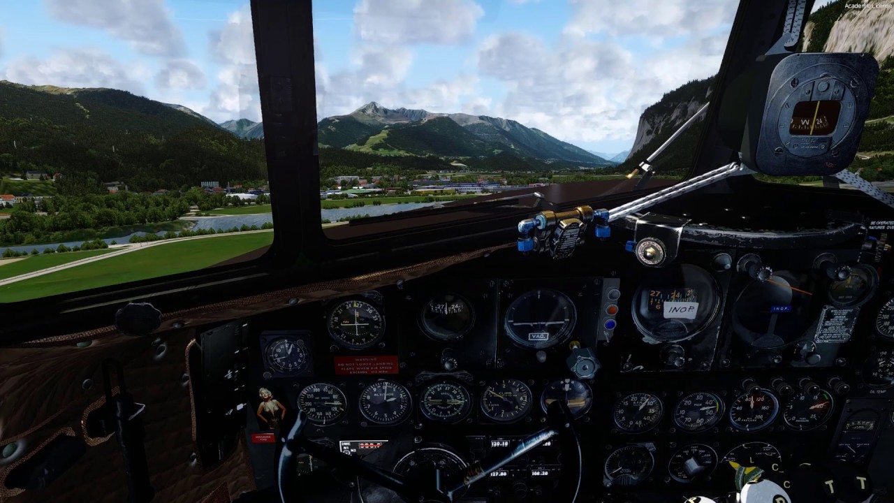 PREPAR3D v4 - DOUGLAS C-47 DC-3 Radio Navigation from LOWI Innsbruck Airport