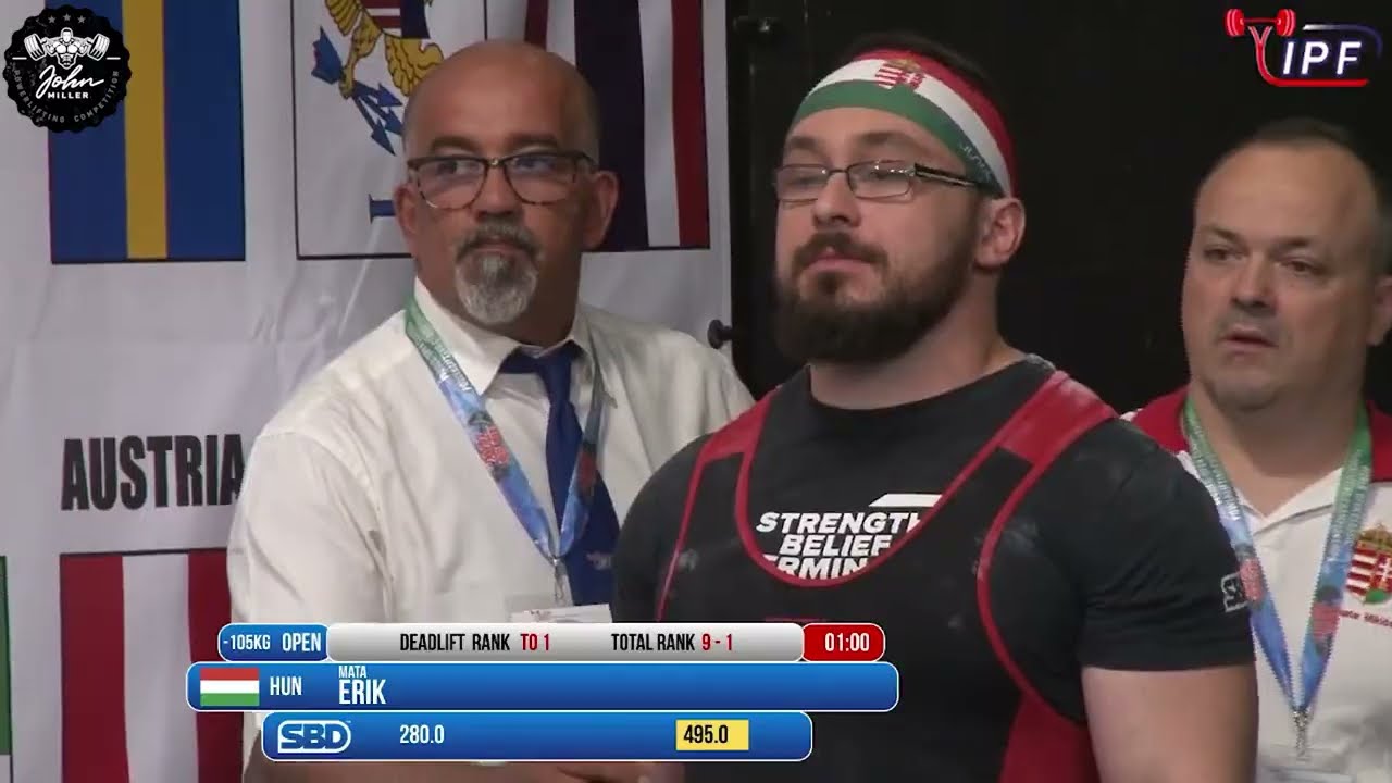 Mata Erik - 10th Place 795kg Total - 105kg Class 2022 IPF World Classic Championship