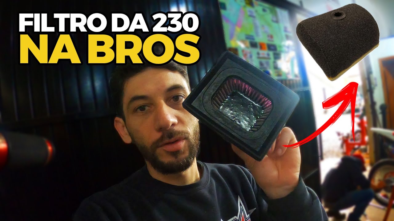 FILTRO DE AR DA CRF 230 NA BROS FICA BOM?