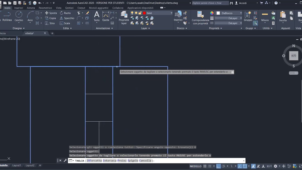 AUTOCAD FACILE video 5 porte e finestre in sezione