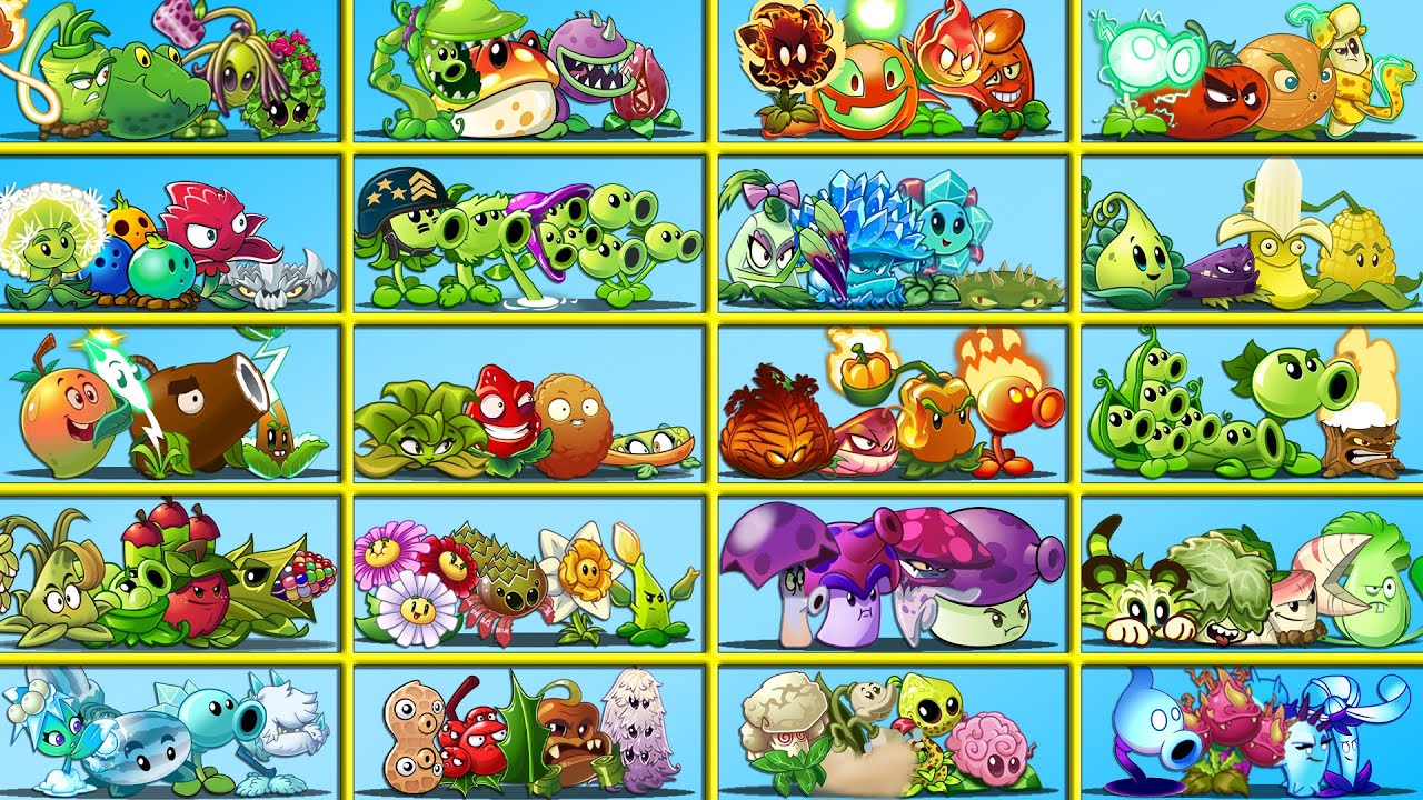 20 команд по 4 растения в игре PvZ Battlez - Какая команда растений победит? - Турнир PvZ 2