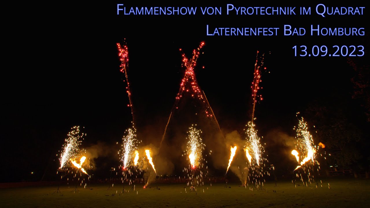 Flammenshow / Feuerwerk zum Laternenfest Bad Homburg 2023