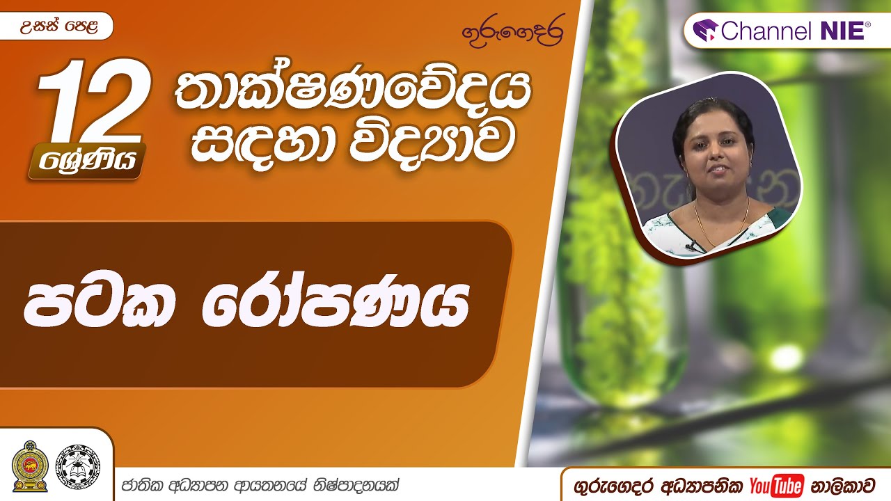 පටක රෝපණය - 12 ශ්‍රේණිය (තාක්ෂණවේදය සඳහා විද්‍යාව)