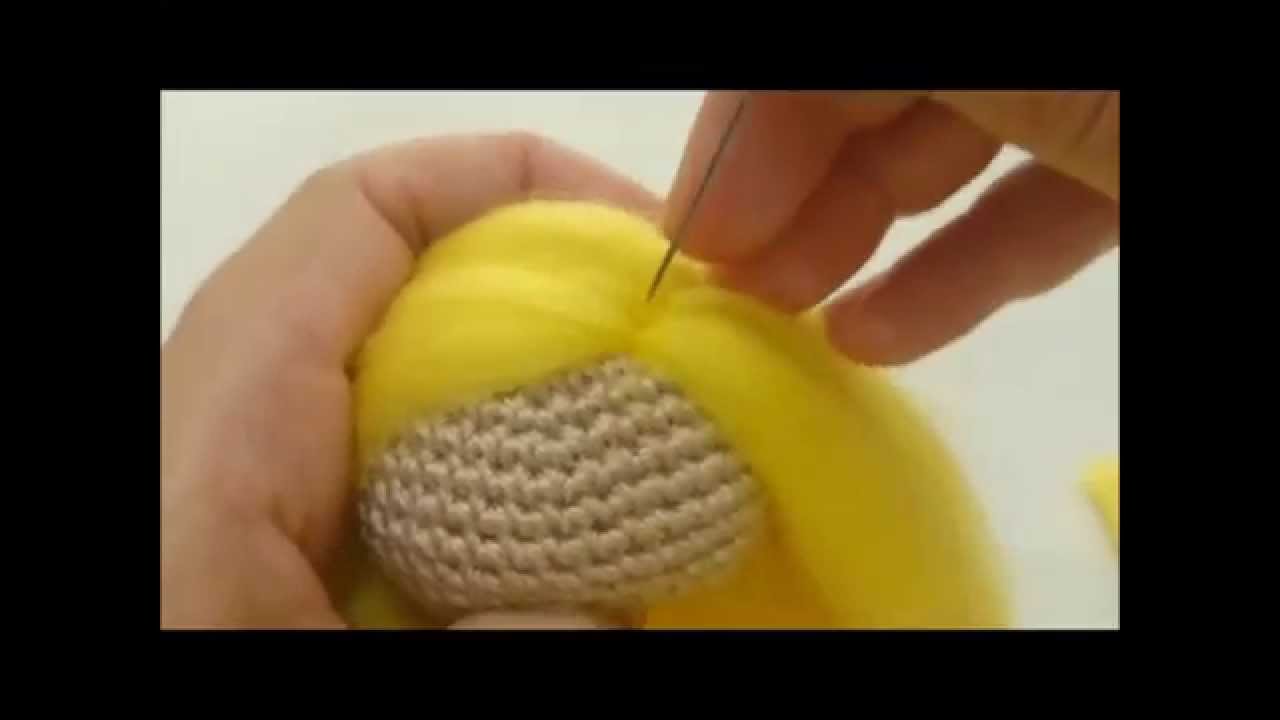 PONER PELO A LOS AMIGURUMIS CON LANA AFIELTRADA