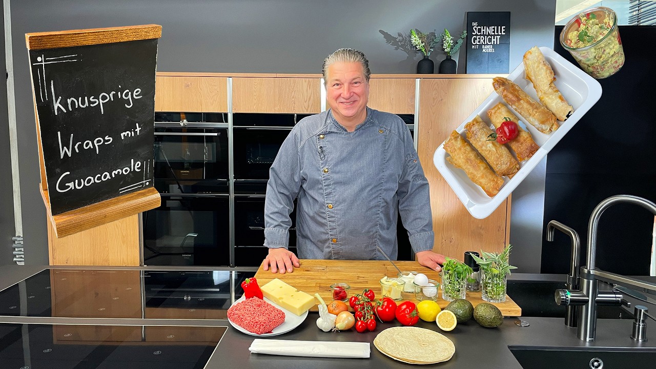 Knusprige Wraps mit Guacamole | Das schnelle Gericht