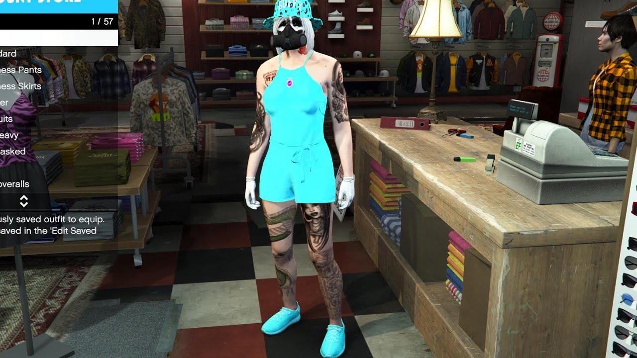 Gta5 online easyy Blue rng female outfit