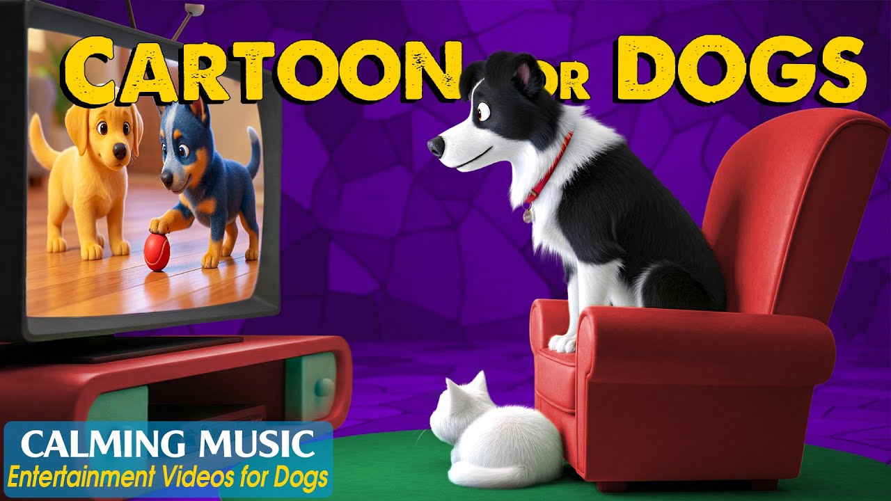 Dog Cartoon: Relaxing Dog TV to Keep Your Dog Entertained When Home Alone - Soothing Music for Dogs