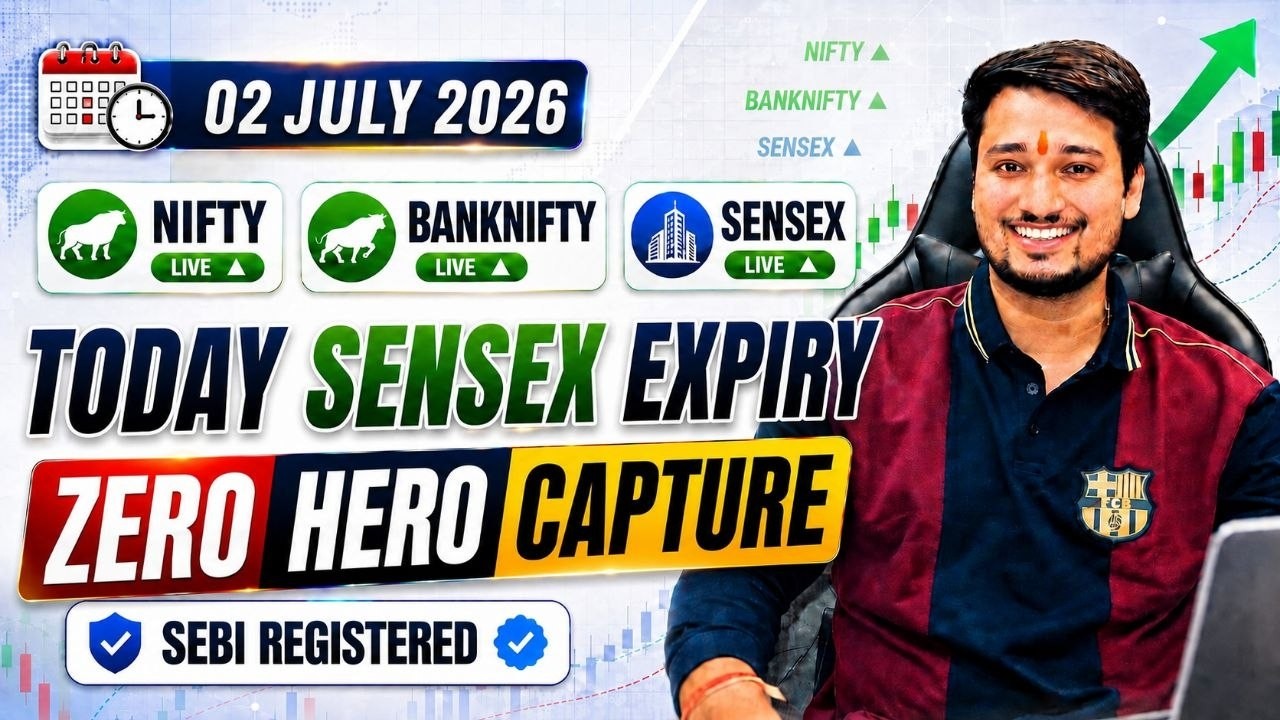 🔴LIVE Nifty Banknifty Sensex Expiry  Analysis  - 02 July▪️SEBI REGISTERED #nifty50  #livetrading