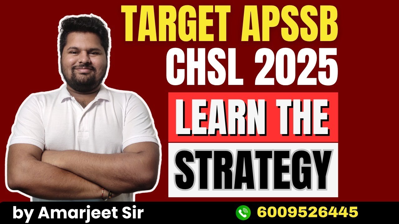 APSSB CHSL Strategy I Target APSSB with Amarjeet Sir #apssb #apssbchsl #apssbexam