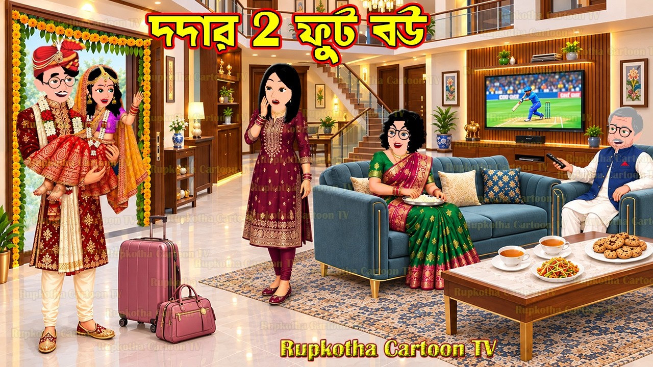 দদার 2 ফুট বউ - Dadar 2 Feet Bou | Bangla Cartoon | Ragi School Teacher Ma | Rupkotha Cartoon TV