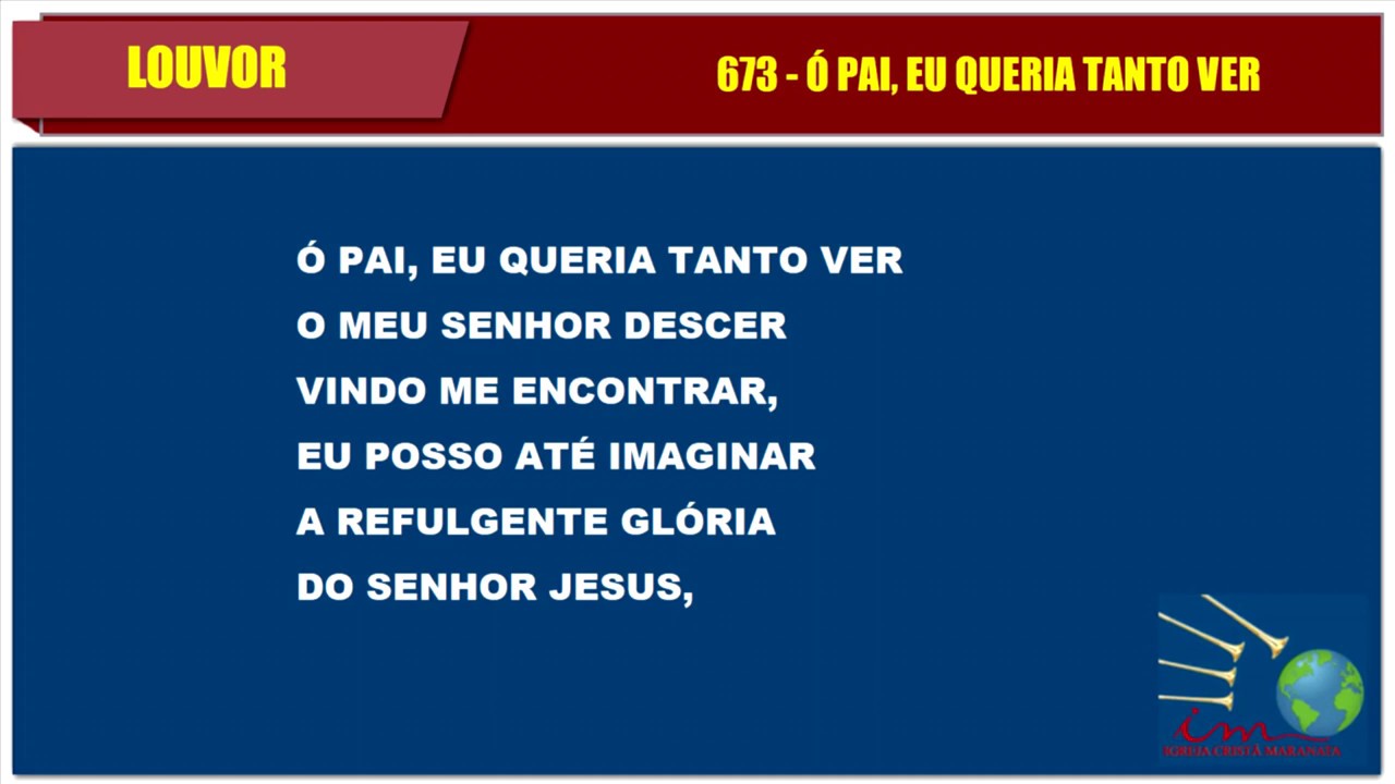 LOUVOR - Ó PAI EU QUERIA TANTO VER (AUTOR DA  MINHA FÉ)