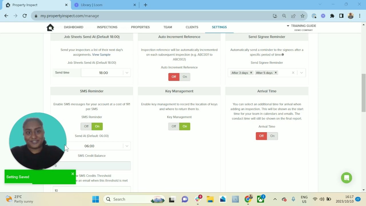 General Settings and Reports Settings