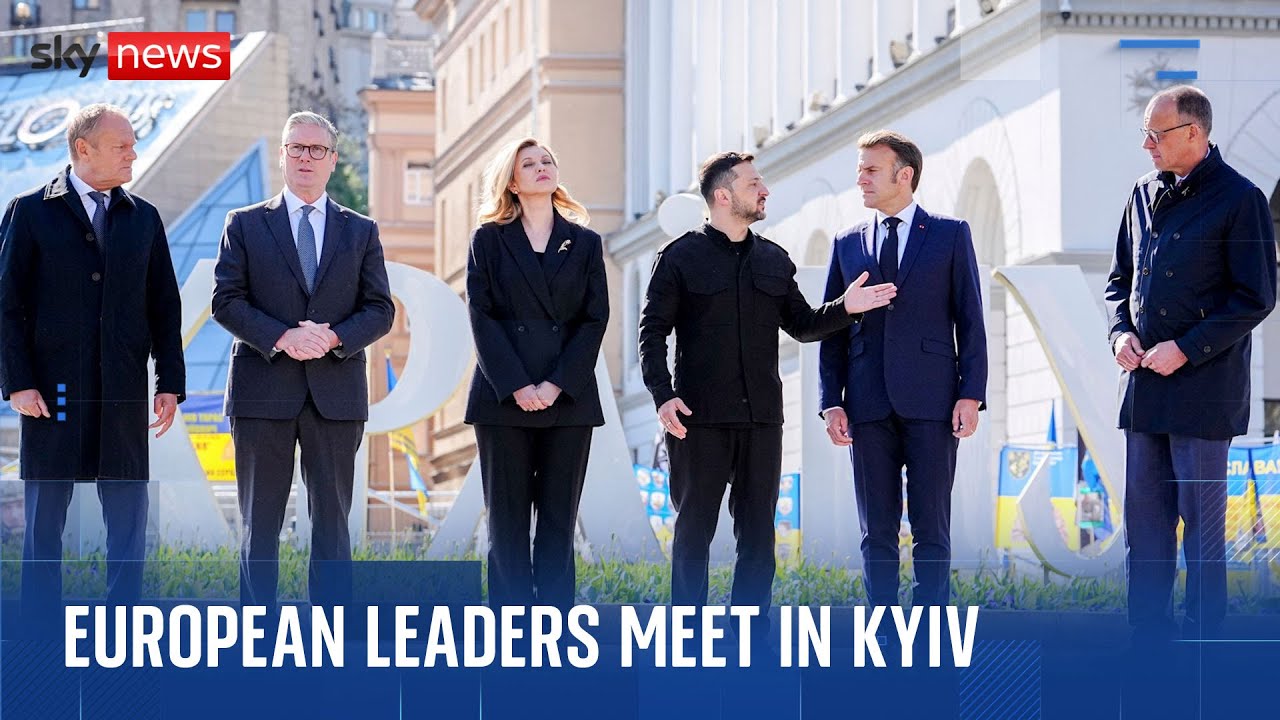 Starmer arrives in Ukraine with European leaders for 'coalition of the willing' talks