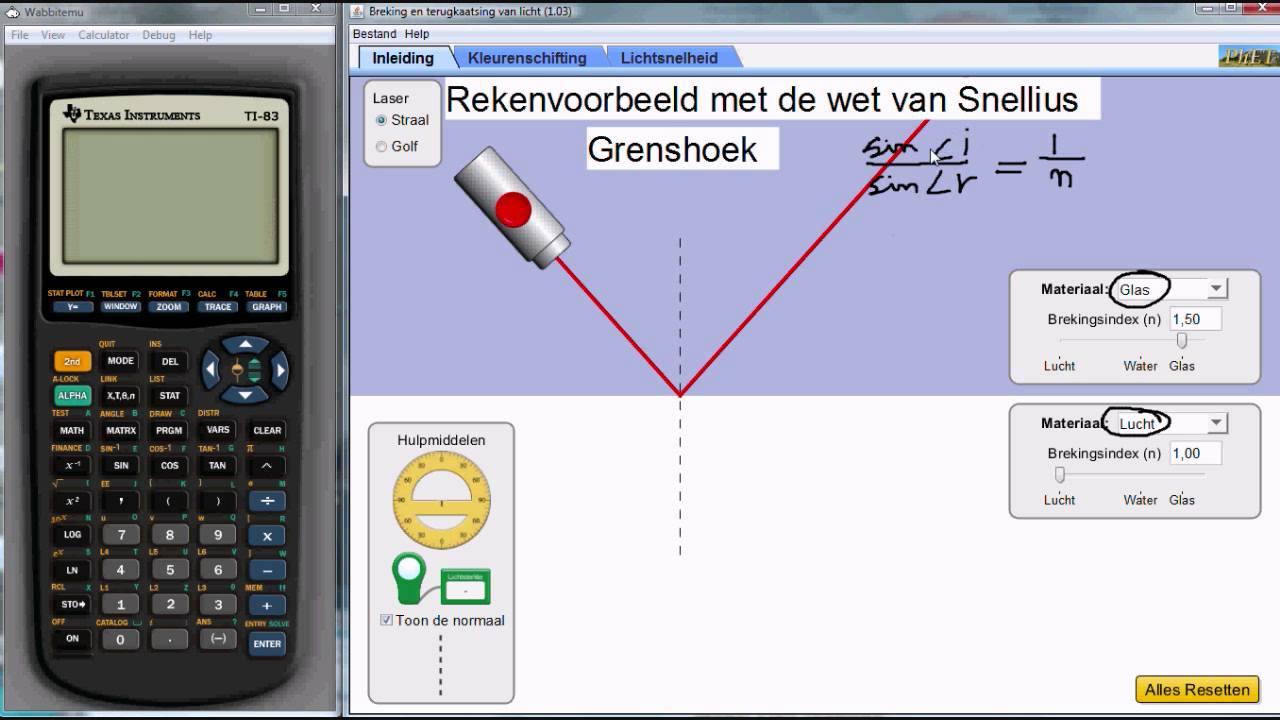 Grenshoek en snellius