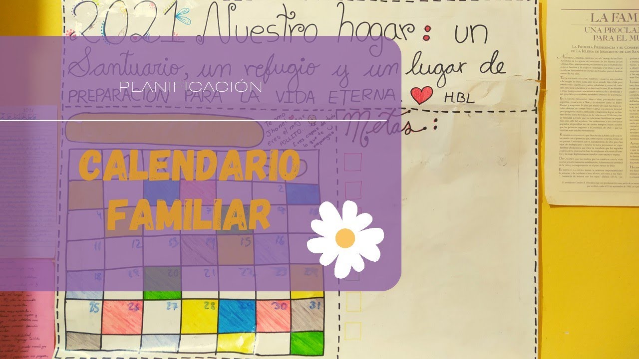Cómo hacer un calendario familiar