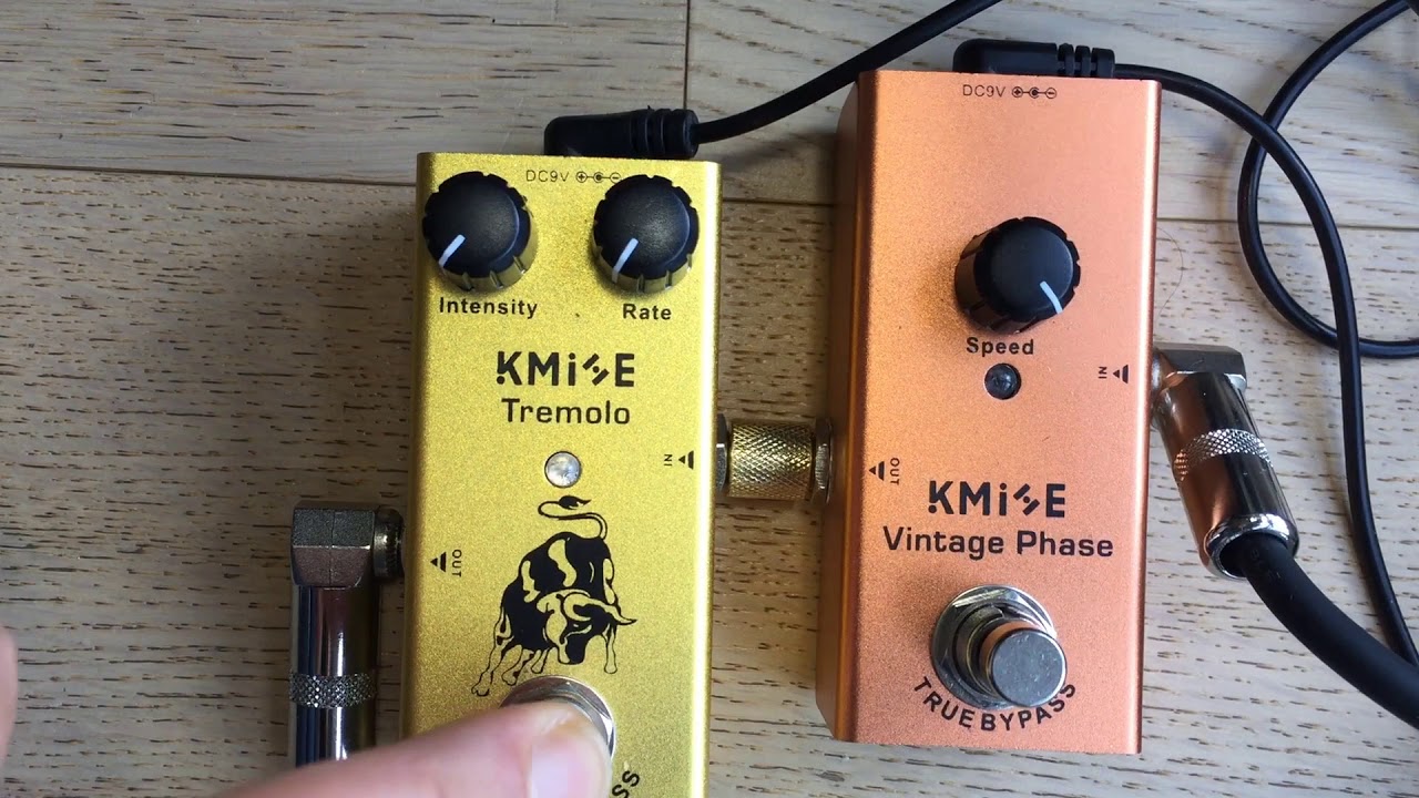 KMISE Vintage Phaser & Tremolo Guitar Pedals - Picking Demo - Guitar Pedals On the Cheap