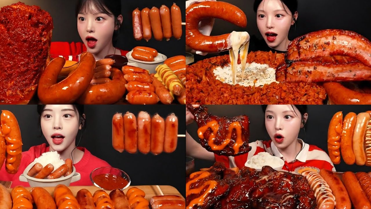 MUKBANG| Boki VS Sausage 1.5x | Enjoy