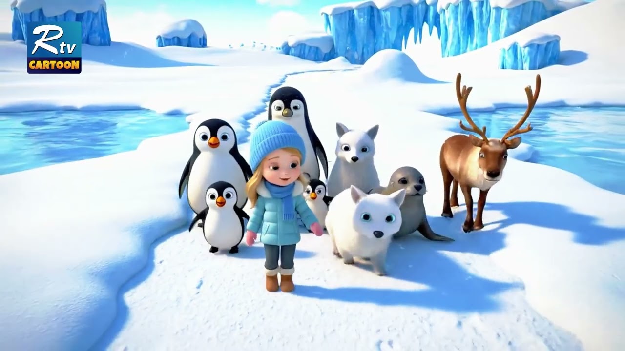 Luna and the Snowy Surprise ❄️ | Meeting Penguin Friends 🐧 | Fun Cartoon Adventure | Rtv Cartoon