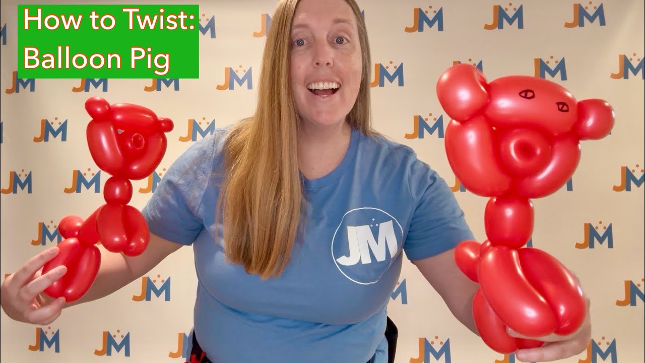 16. Balloon Pig Tutorial - How to Twist a Balloon Pig 