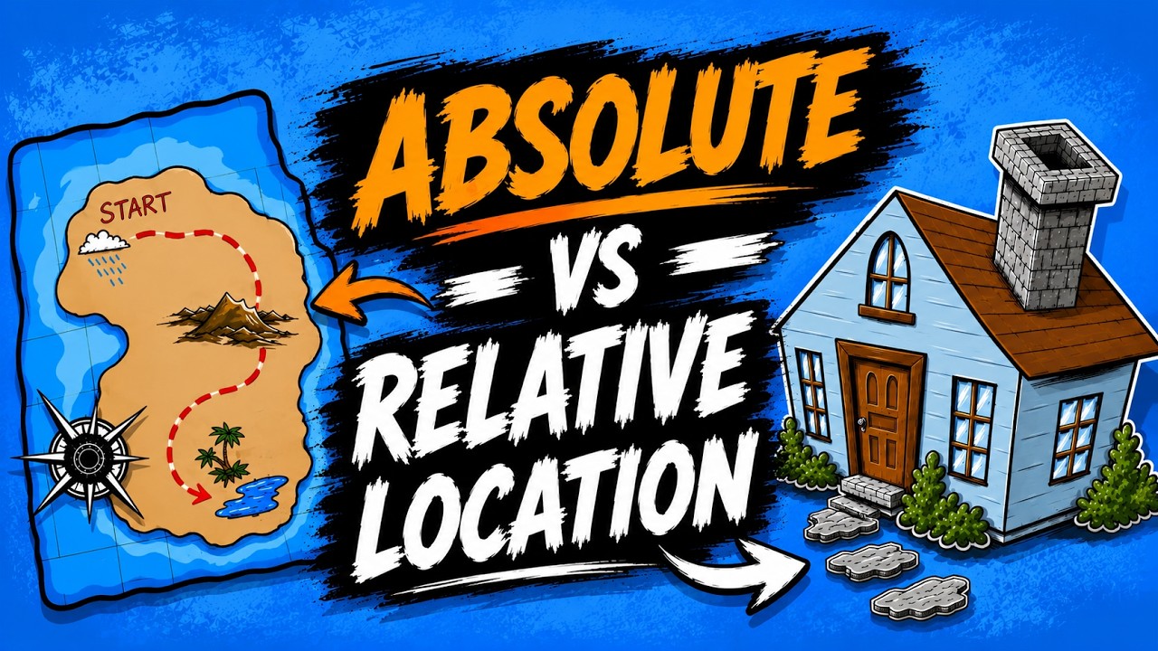 Absolute vs Relative Location - Definition for Kids