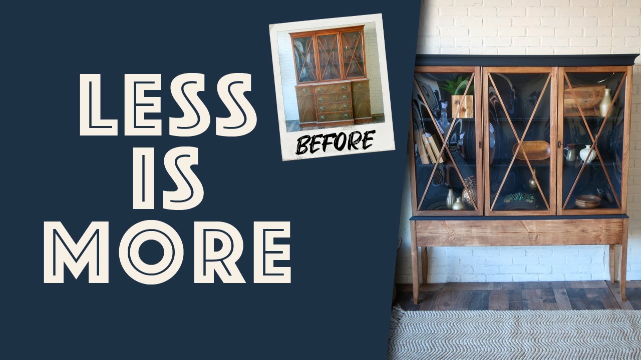 VINTAGE CHINA CABINET MAKEOVER / DIY Hutch BASE / Melange One Paint
