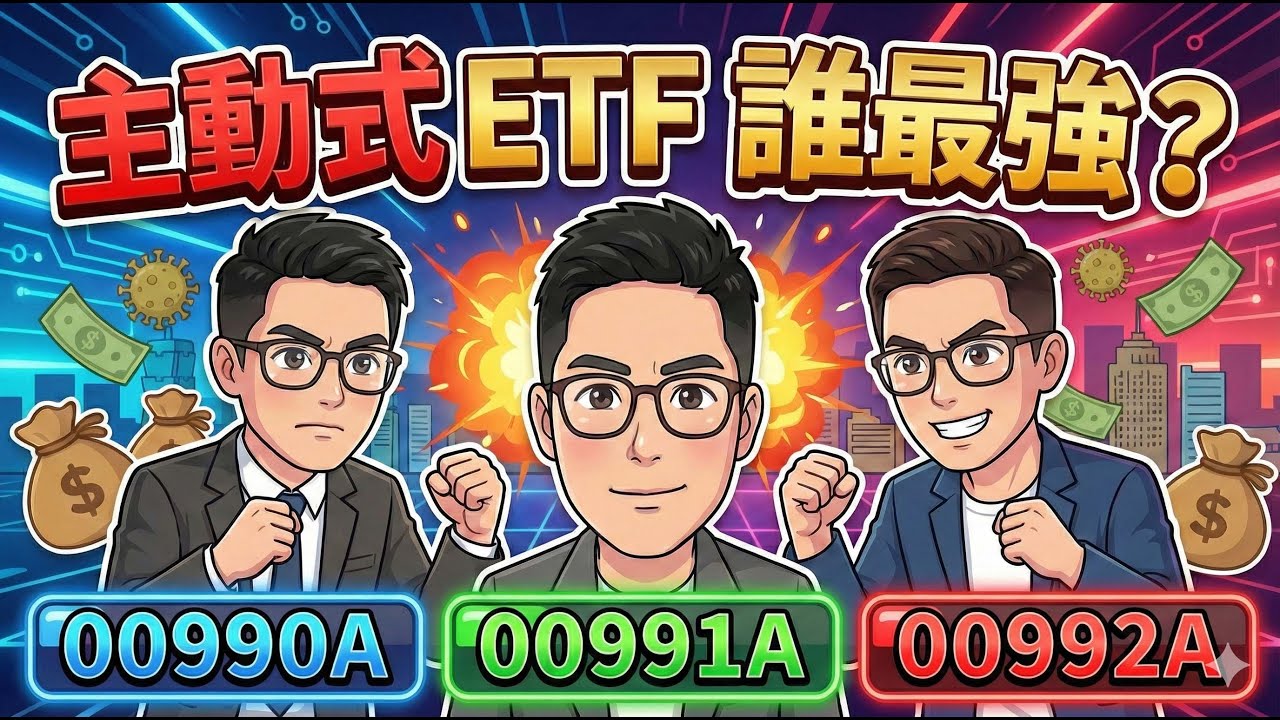 贏 0050 就靠它？2026三檔主動式 ETF解析 00990A、00991A、00992A 優缺點：不配息反而好？這檔波動大但賺最兇？