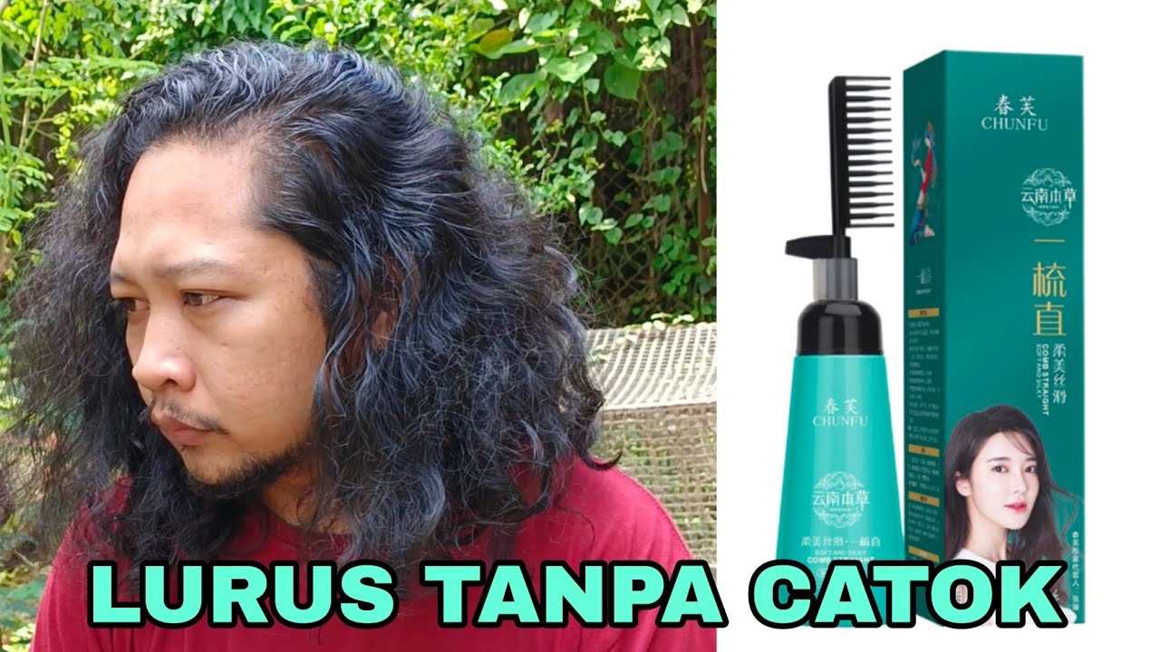 REVIEW JUJUR || CARA MELURUSKAN RAMBUT TANPA CATOK MENGGUNAKAN OBAT PELURUS RAMBUT  CHUNFU