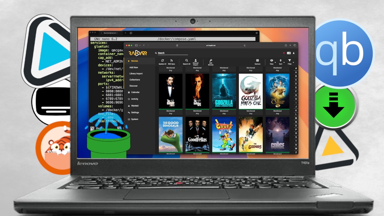 the NEW Automated Torrent Media Server - Full Walkthrough Guide Pt. 3 (Gluetun, Sonarr, Radarr)