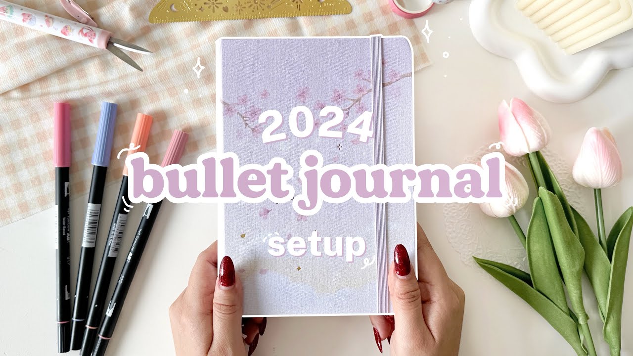 empezando un nuevo bullet journal 2024 🌸 | bujo setup