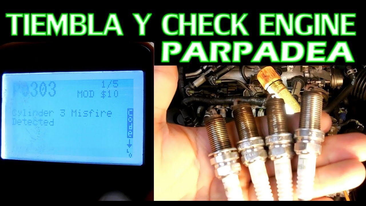 Diagnostico de Auto que Tiembla pierde potencia y Parpadea el Check Engine LIGHT