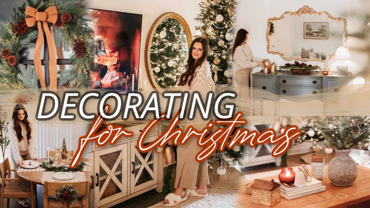 CHRISTMAS DECORATE WITH ME! 🎄 | Neutral & Cozy Christmas Decor