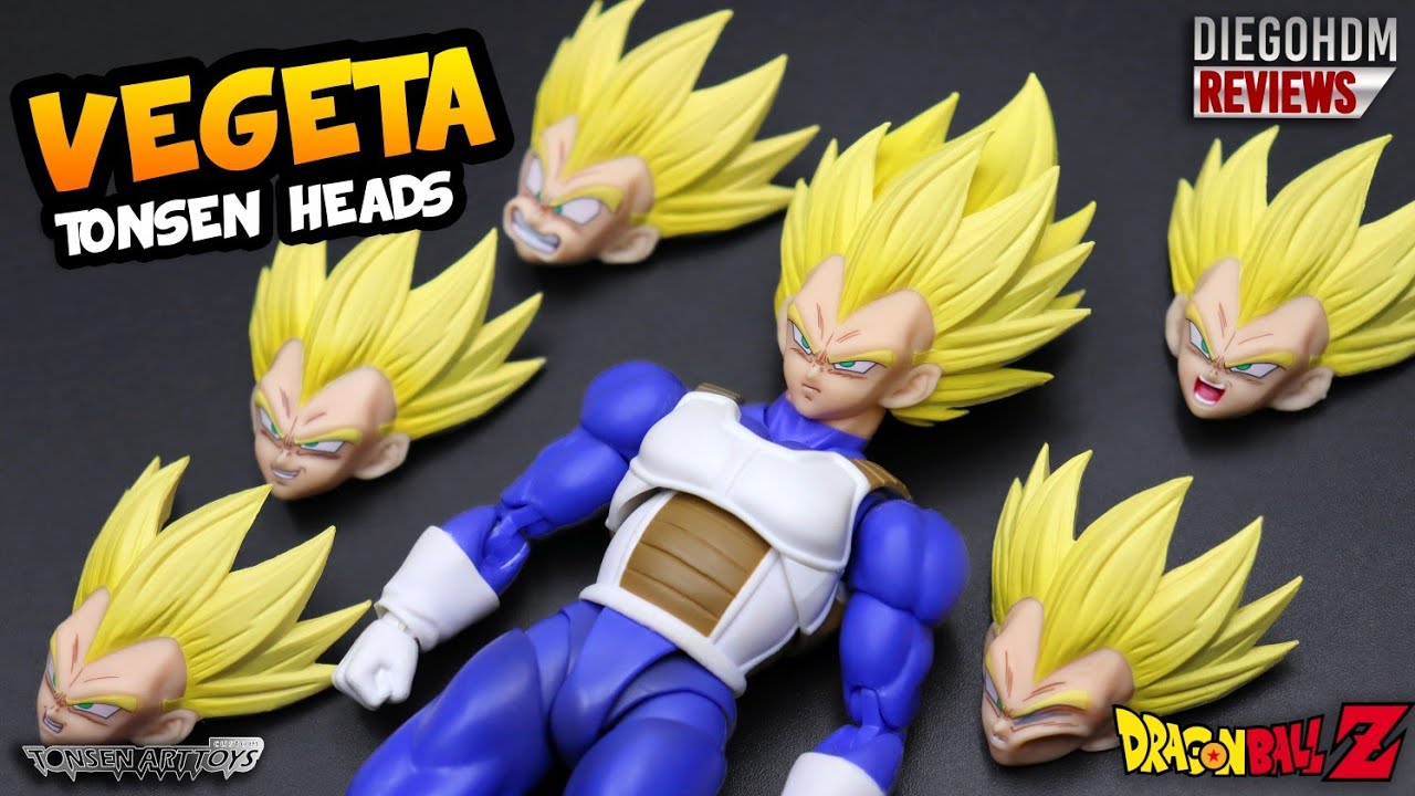 VEGETA SSJ Tonsen Arttoys SH Figuarts Troca de Heads, Unboxing e Review BR