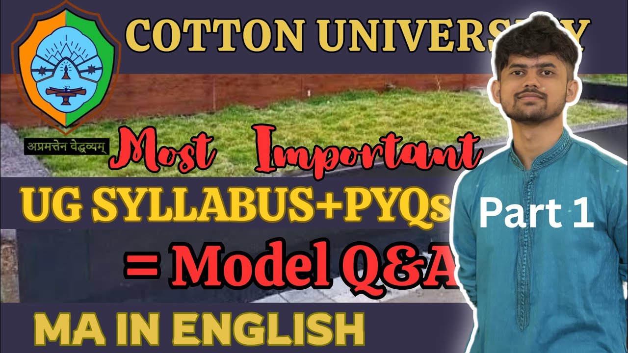 Most Asked MCQs for Cotton University MA in English Entrance