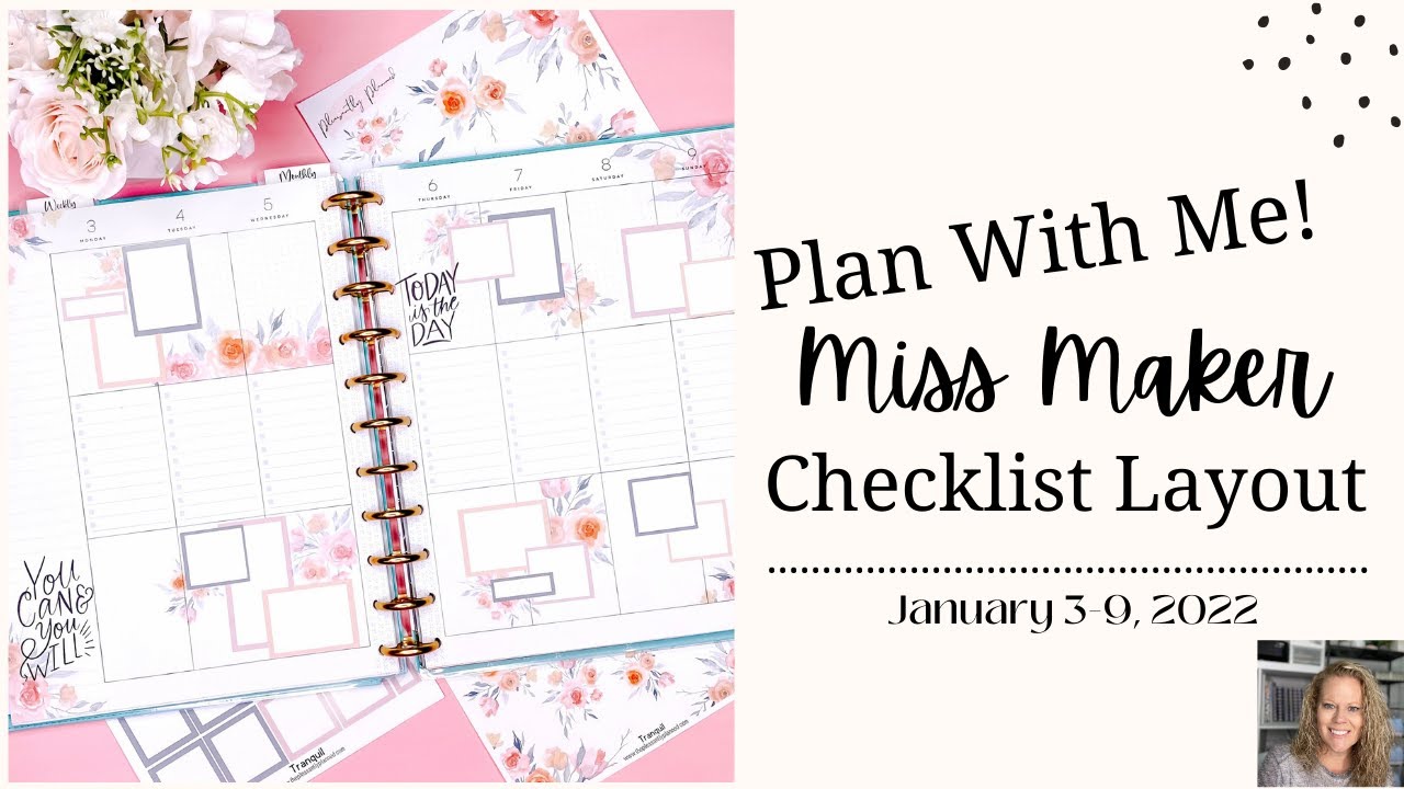 Plan With Me! | Miss Maker | BIG Checklist Layout Happy Planner | January 3-9, 2022