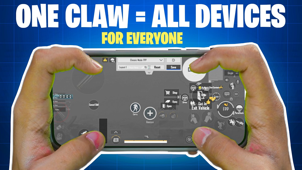 One Claw For Every Device And Every Player In BGMI🔥Best 4 Finger Claw Control Setup For Beginners.