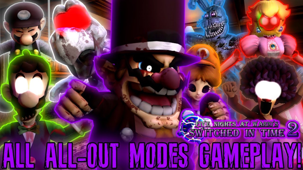 Five Nights At Wario's: Switched In Time 2 | All Max Modes Completed!