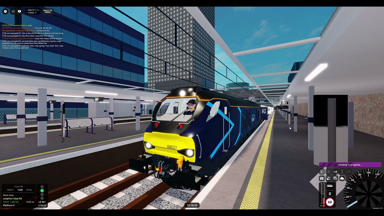 Roblox SCR v2.3.3 R106 Rayleigh Bay➡️Stepford Central (Semi-Fast) (Class 68/0)
