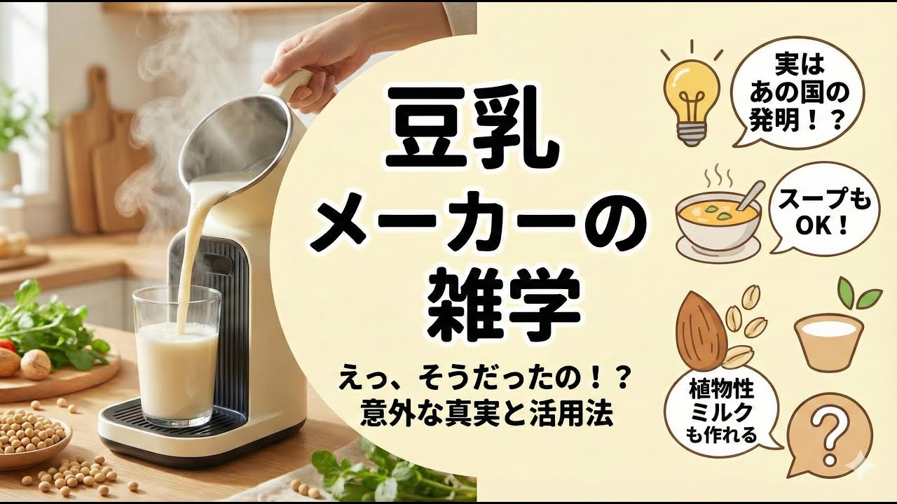 豆乳メーカーの雑学