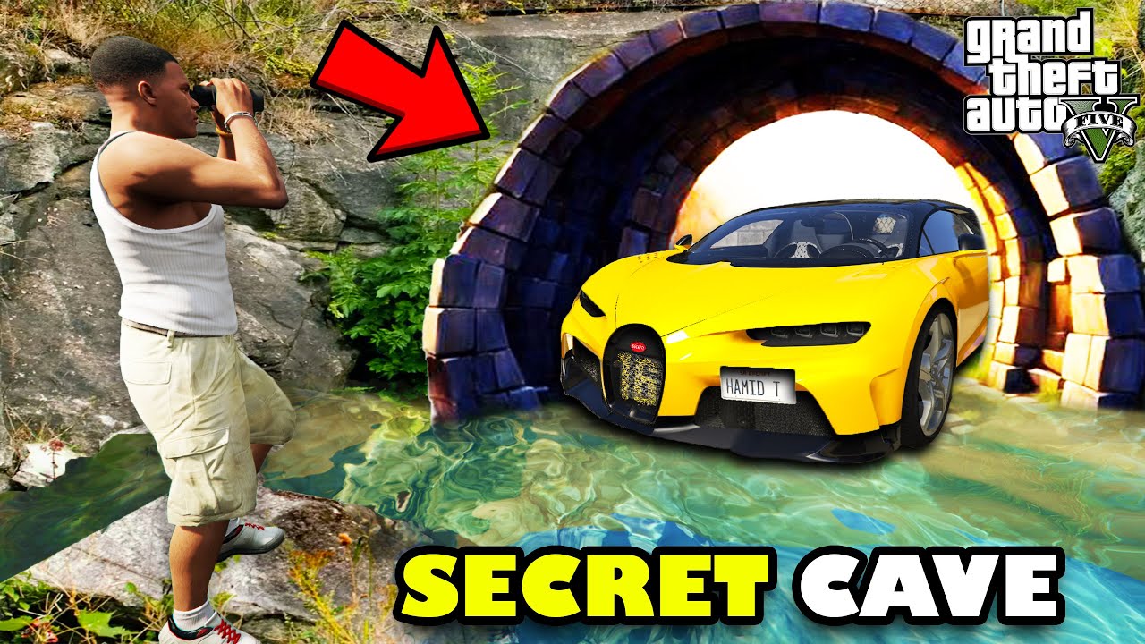 Franklin Found SECRET BILLIONAIRE CAVE Near Franklin's House in GTA 5 | SHINCHAN and CHOP