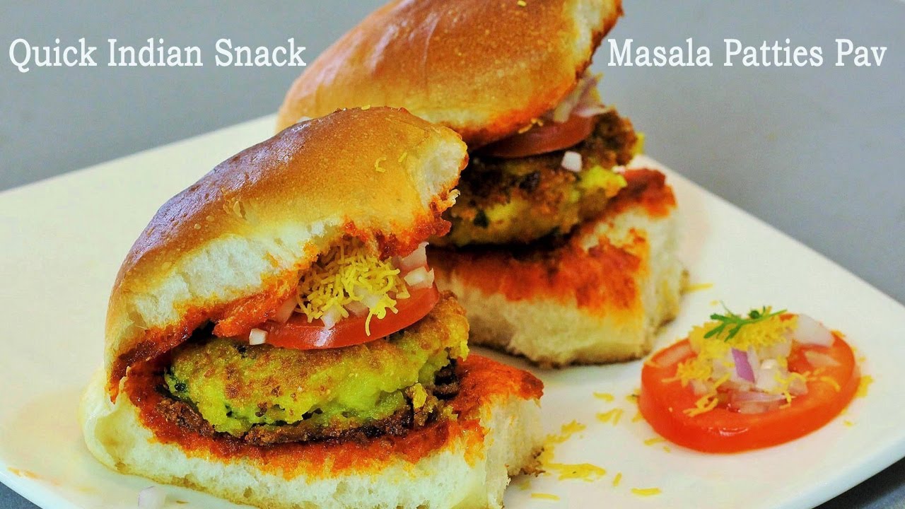 Street style Aloo Patice Paav | Masala Pattice Pav Recipe | Patties masala pav | MadhurasRecipe