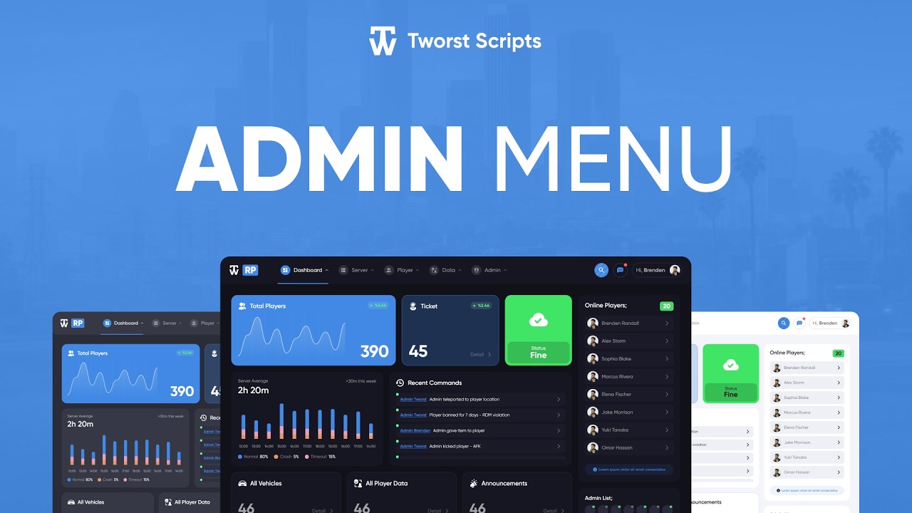 Admin Menu [ADVANCED] - Web Panel, Discord & Live View | Full Showcase